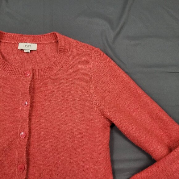 Loft Sweater Womens  Long Sleeve Button Up Cardigan Pockets Knit - Picture 5 of 10